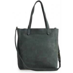 Madewell Nubuck Leather Tote Midnight Spruce Bag